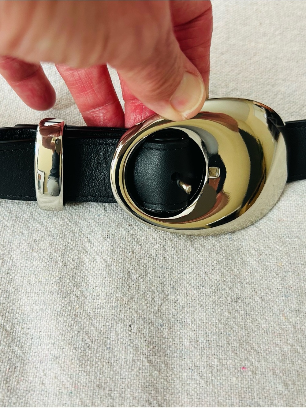 Beaufille Black Porte Leather Belt, Small - Picture 10 of 12